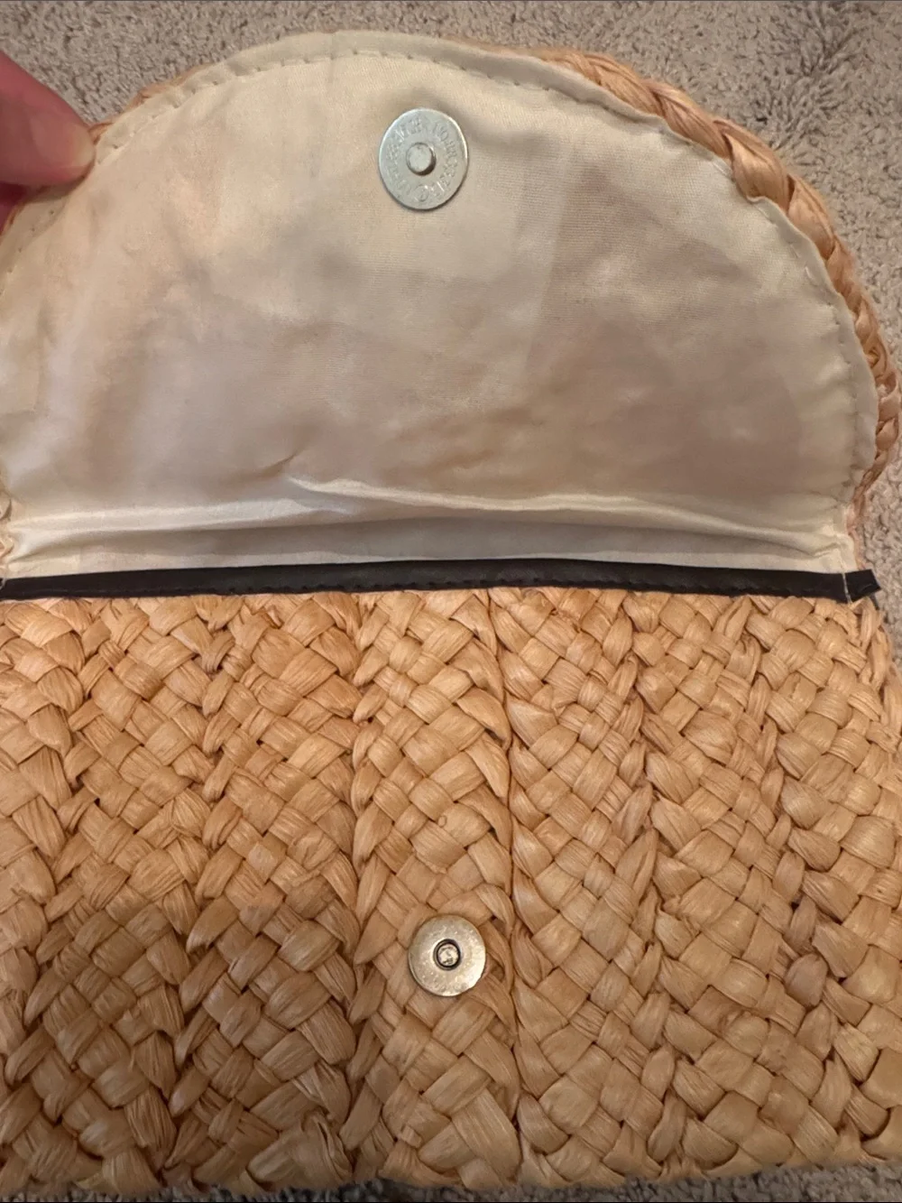Woven Straw satchel - Natural Tan